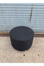 Black Round Ottoman