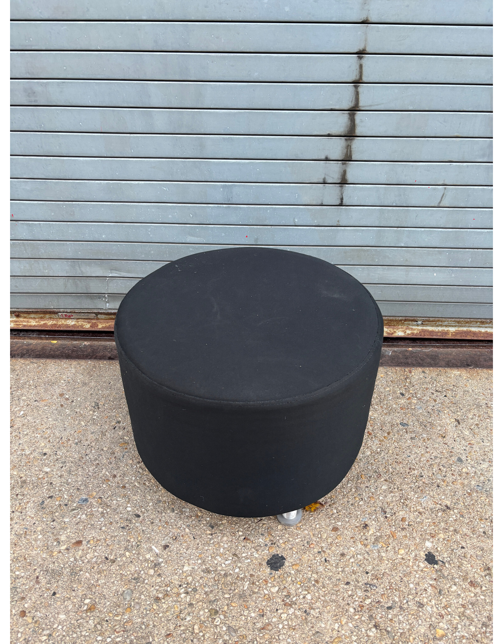 Black Round Ottoman