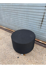 Black Round Ottoman