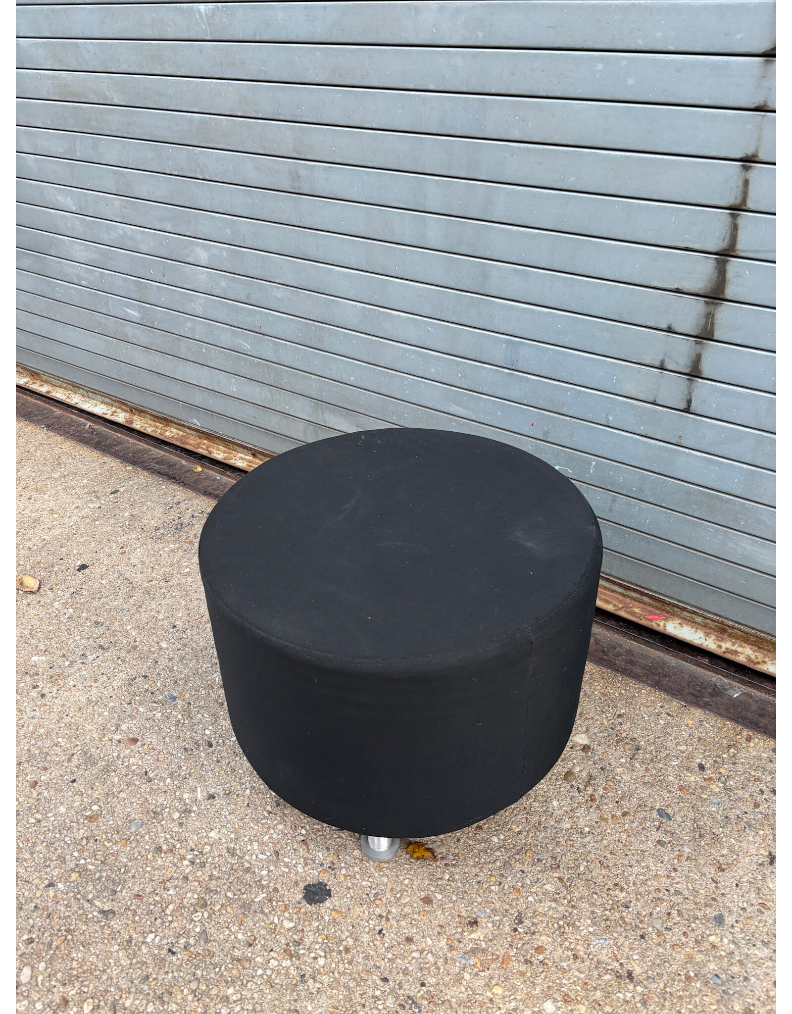 Black Round Ottoman