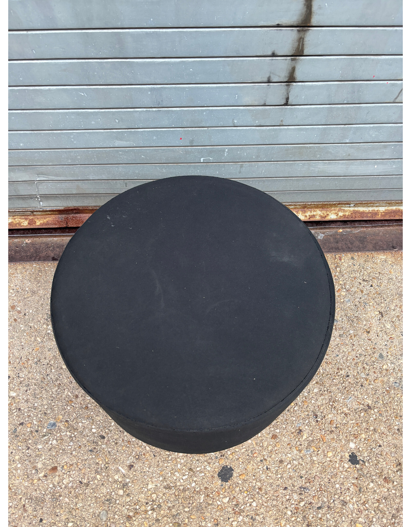 Black Round Ottoman