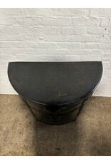 Dark Brown Faux Leather Cabinet