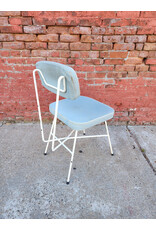 Powder Blue and White MCM George Nelson Style Dining Chair