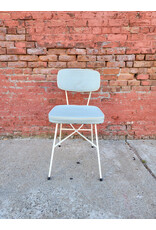 Powder Blue and White MCM George Nelson Style Dining Chair