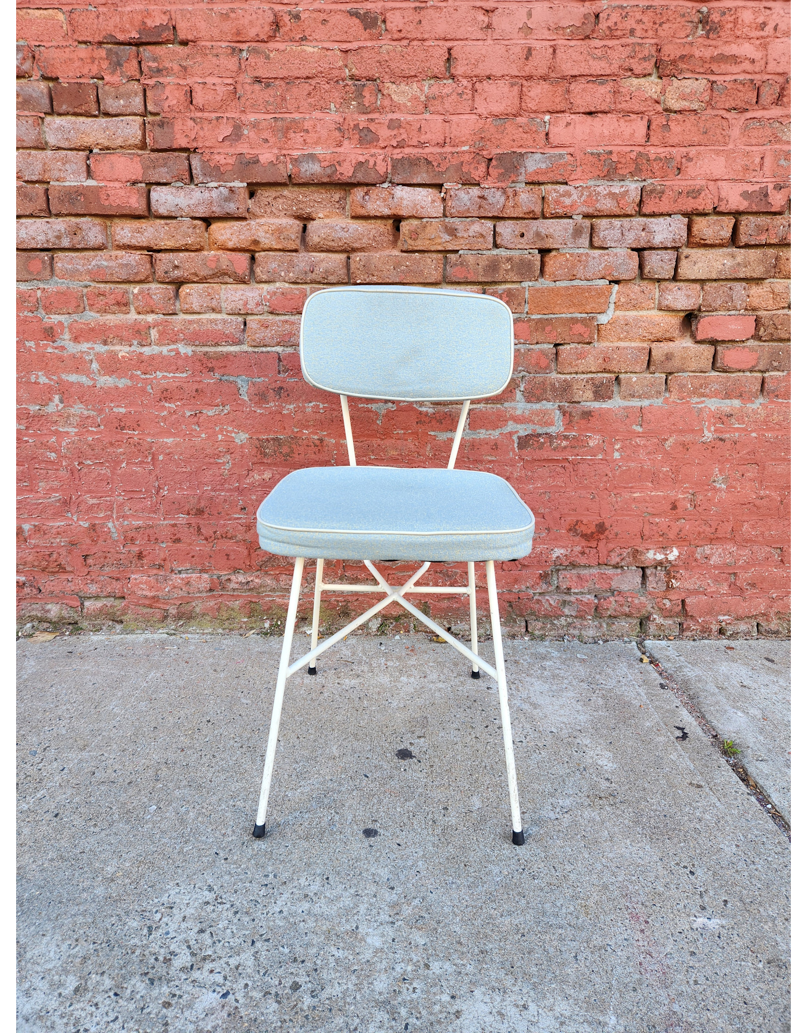 Powder Blue and White MCM George Nelson Style Dining Chair