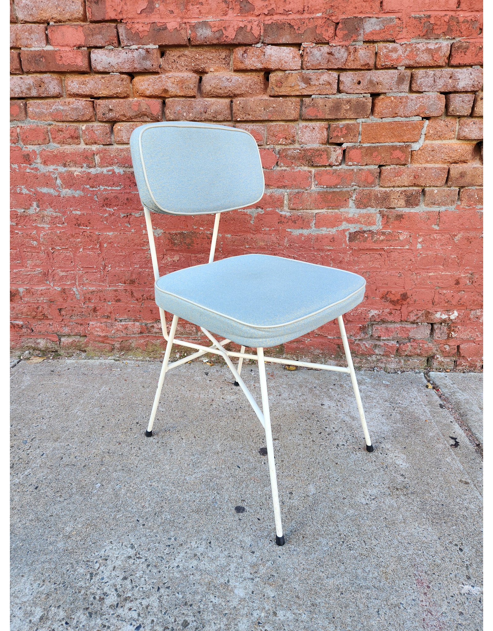 Powder Blue and White MCM George Nelson Style Dining Chair