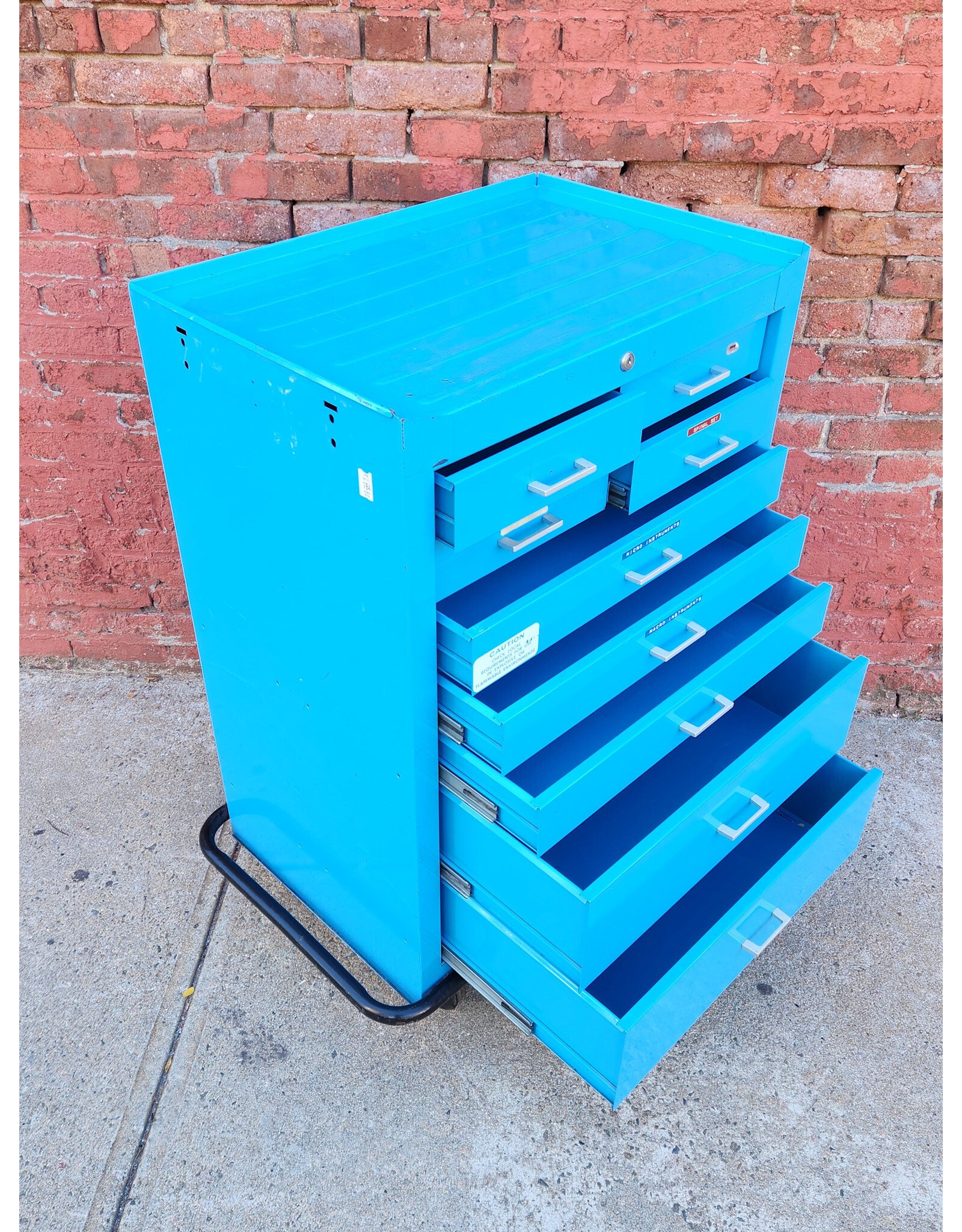 Blue Rolling Medical Storage