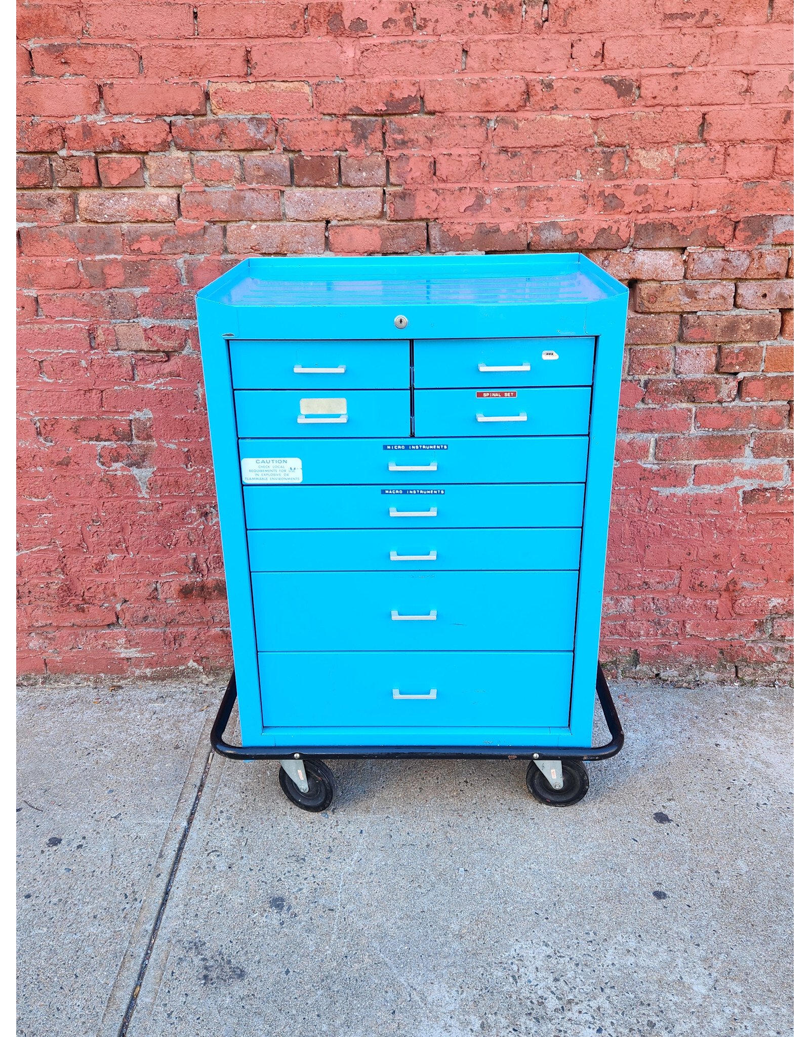 Blue Rolling Medical Storage