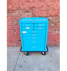 Blue Rolling Medical Storage