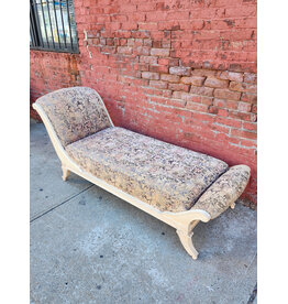 Vintage Tapestry Design Upholstered Chaise Lounge