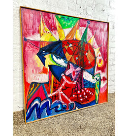 Sitting Muse, framed oil on canvas, sgnd Milton Yarensky