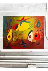 Joan Miro style painting on canvas