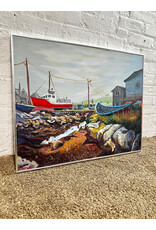 Sitting at the Cove, framed oil on canvas, sgnd Milton Yarenksy