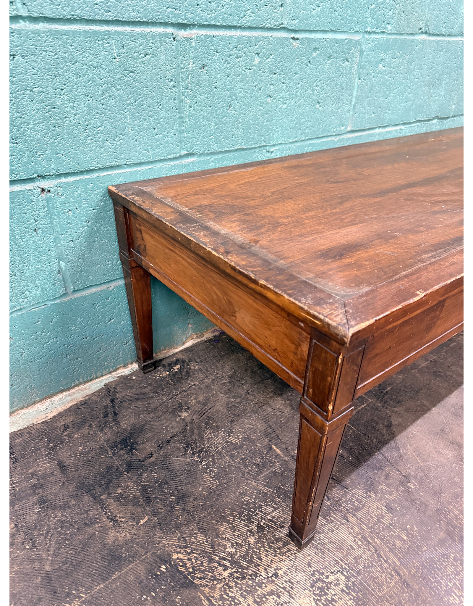 Rectangular Campaign Style Coffee Table with 1 Drawer