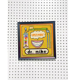 Open Wide Dr.Mike, Framed Needlepoint