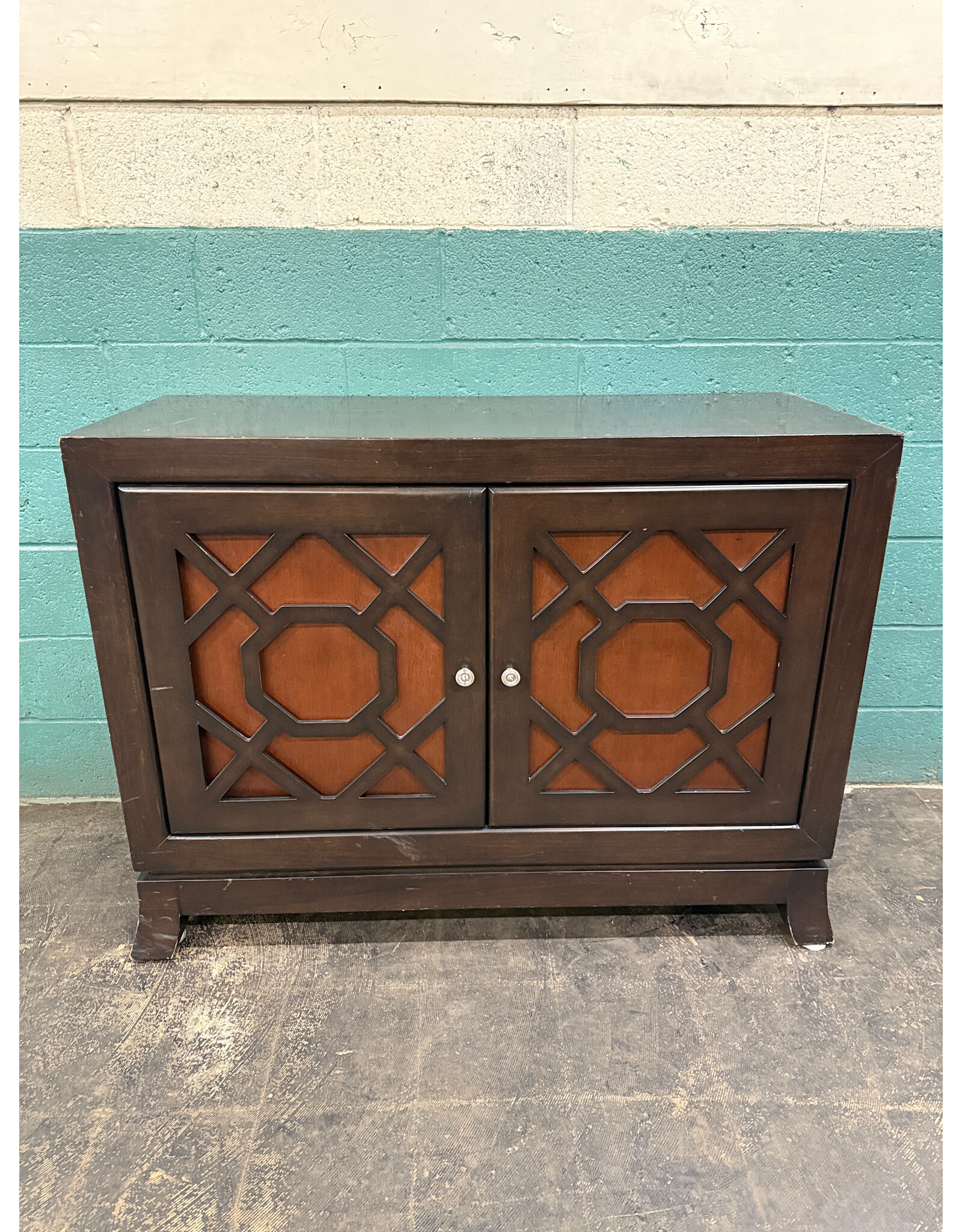 Brown Wood 2-Door Cabinet