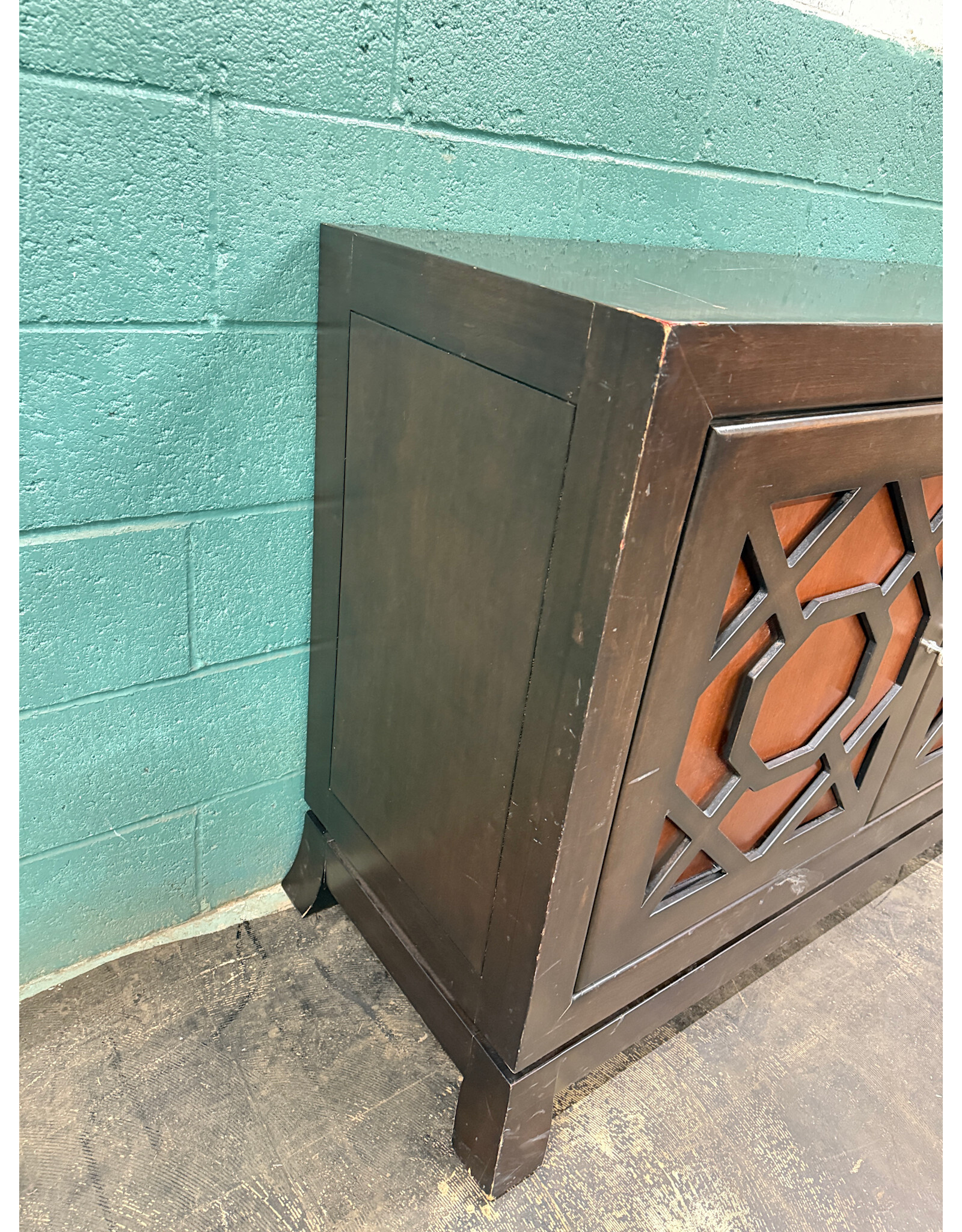 Brown Wood 2-Door Cabinet