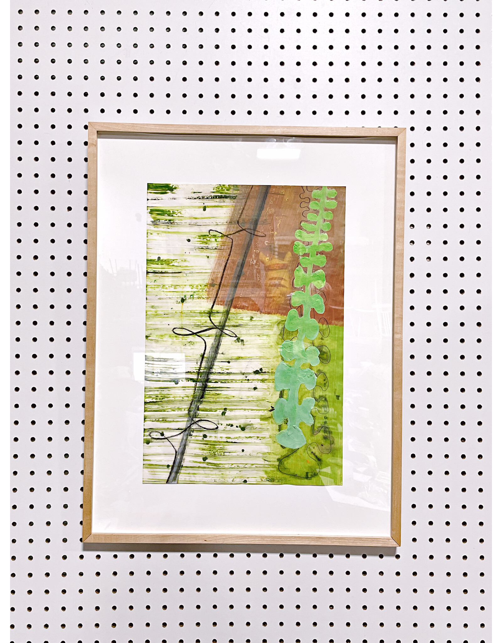 Botanical Back Bone, Framed Mixed Medium