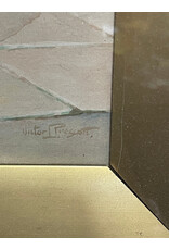 Waterwell gossips, Framed Painting signed Victor P.