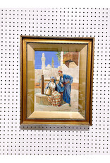 Waterwell gossips, Framed Painting signed Victor P.