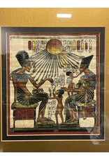 Egyptian Illustration on Fabric, Framed Painting