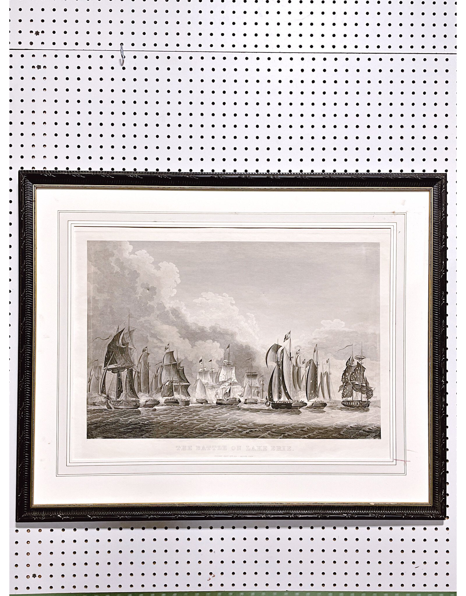 The Battle of Lake Erie, Framed Engraving (No Glass)