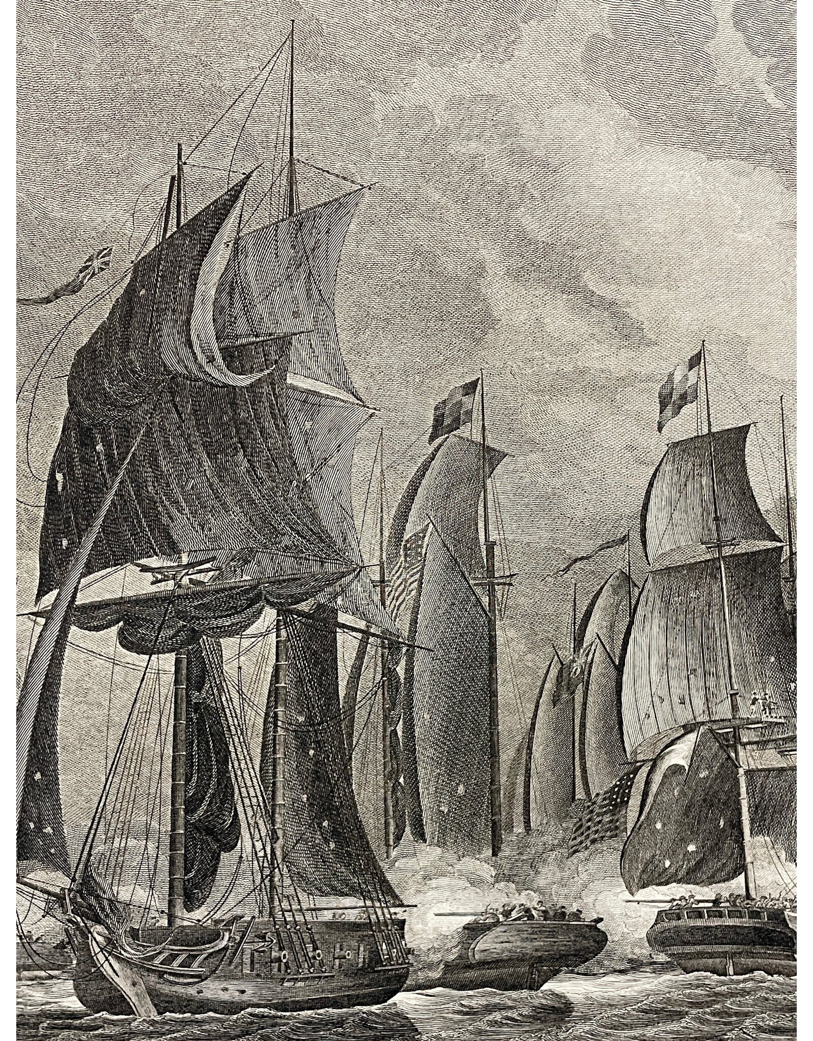 The Battle of Lake Erie, Framed Engraving (No Glass)