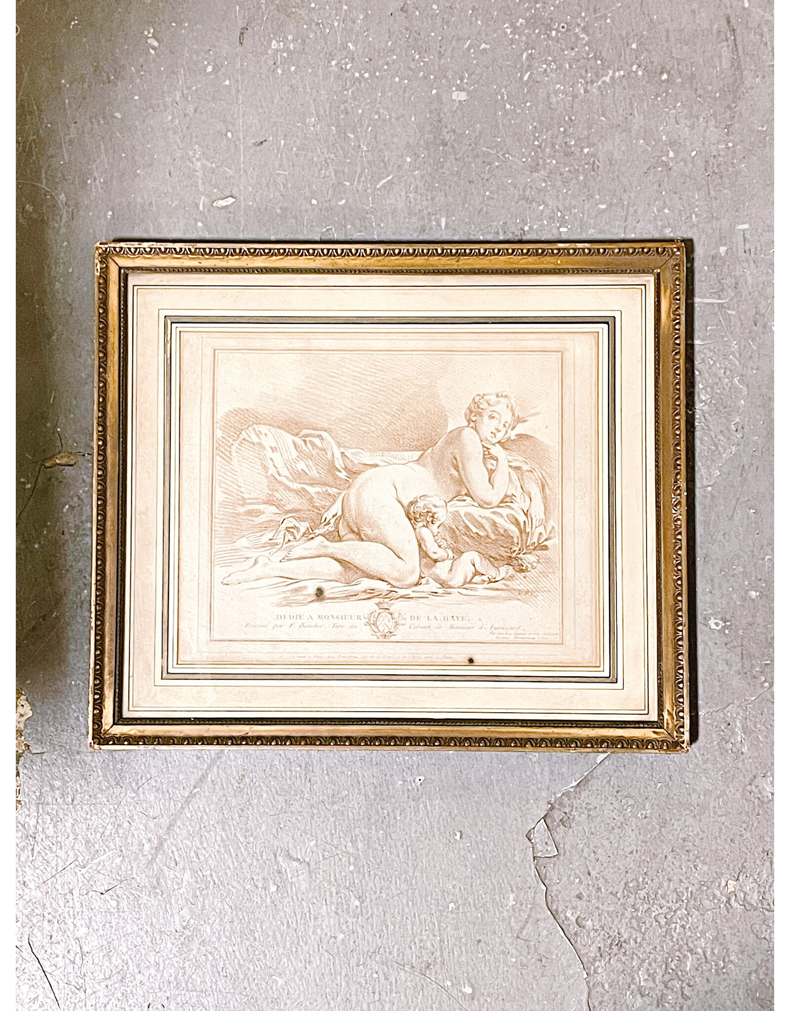 Venus and Love, Demarteau Gilles, Framed Engraving Print