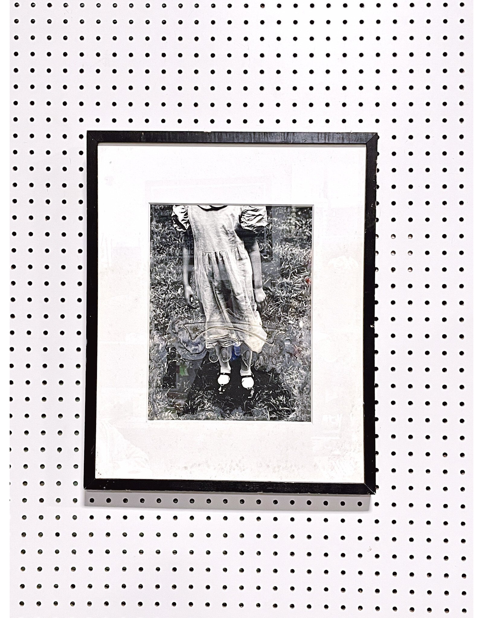 No More Playtime, mixed media framed photography collage