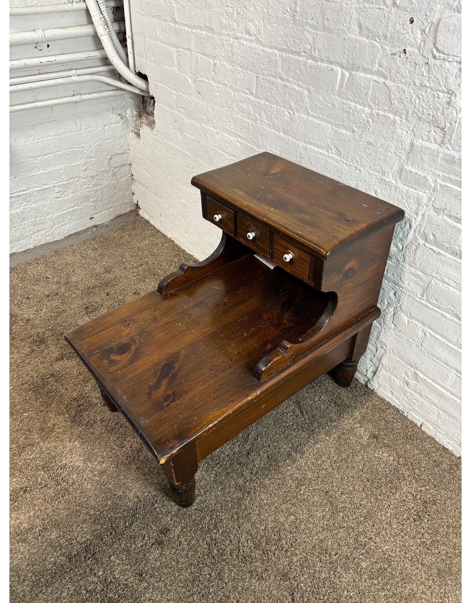 Ethan Allen Pine Old Tavern Two Drawer End Table