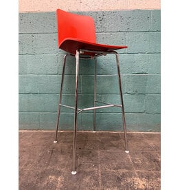Vitra Hal Re High Stool in Red