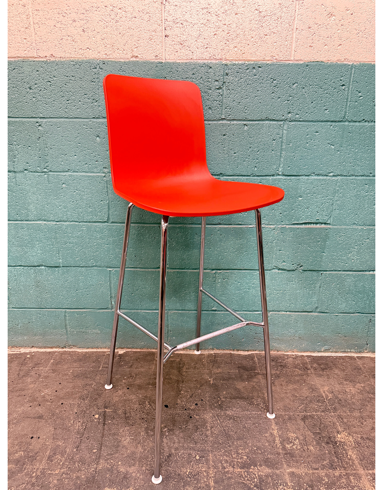 Vitra Hal Re High Stool in Red