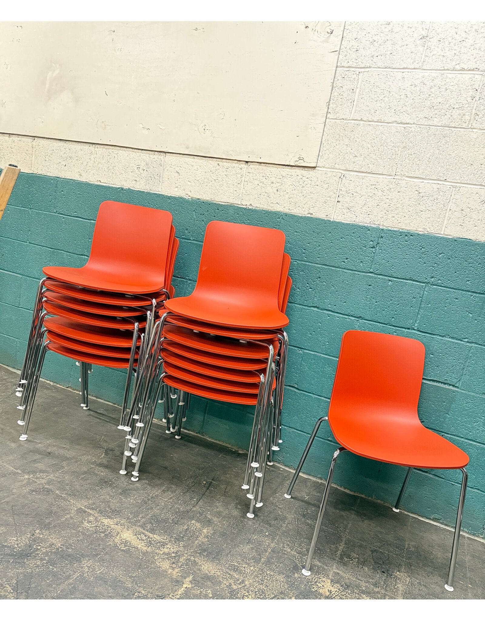 Vitra Hal Tube Stackable Chair in Brick