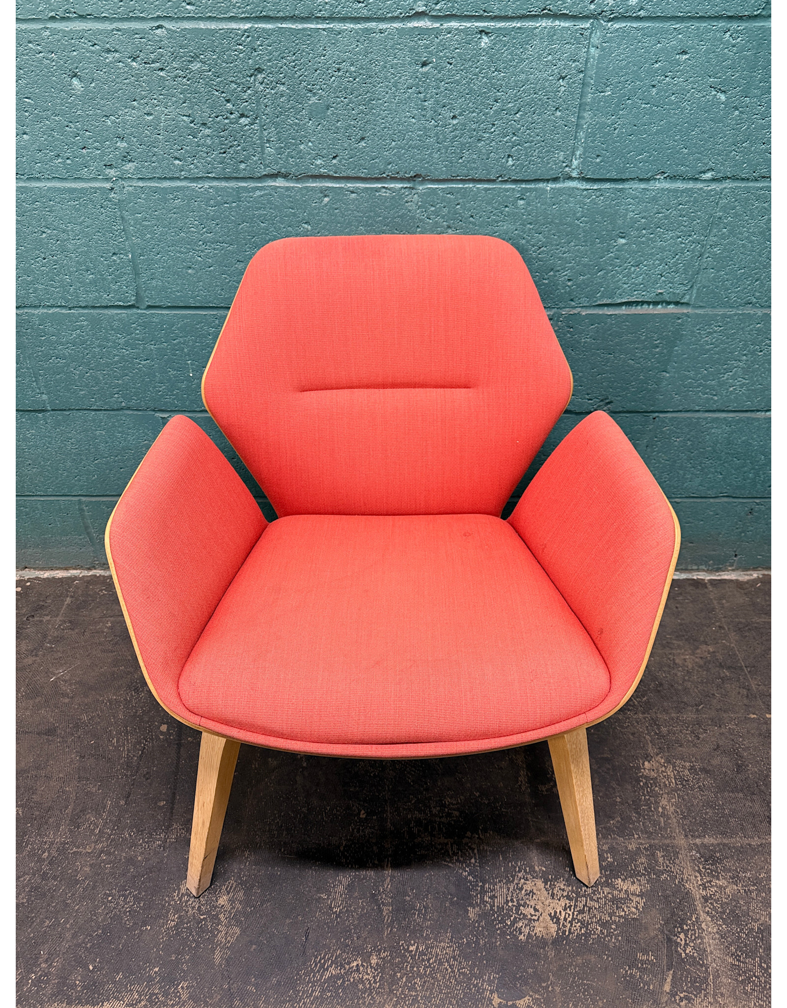 Davis Ginkgo Lounge Chair, Orange