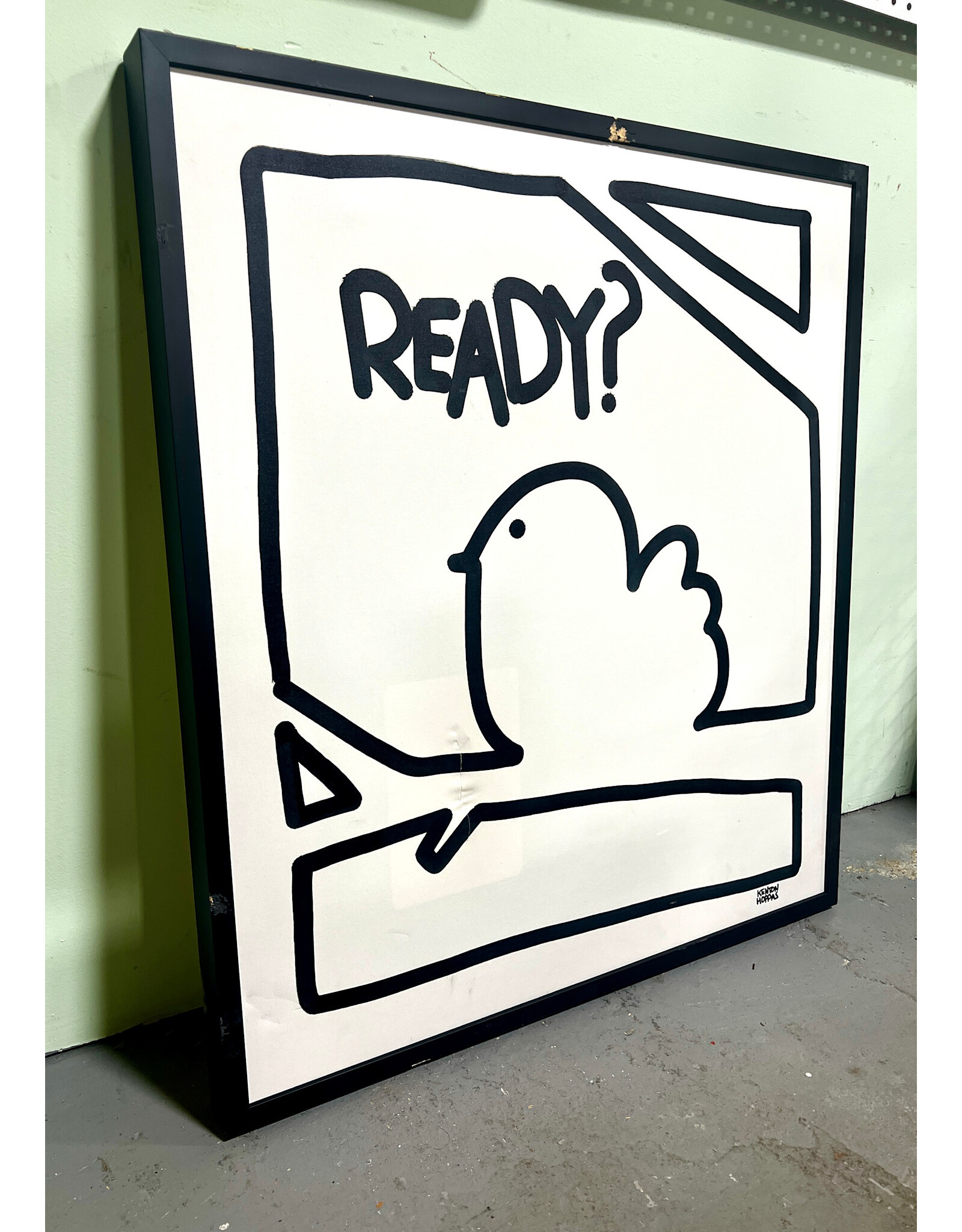 Framed drawing by Kenton Hoppas