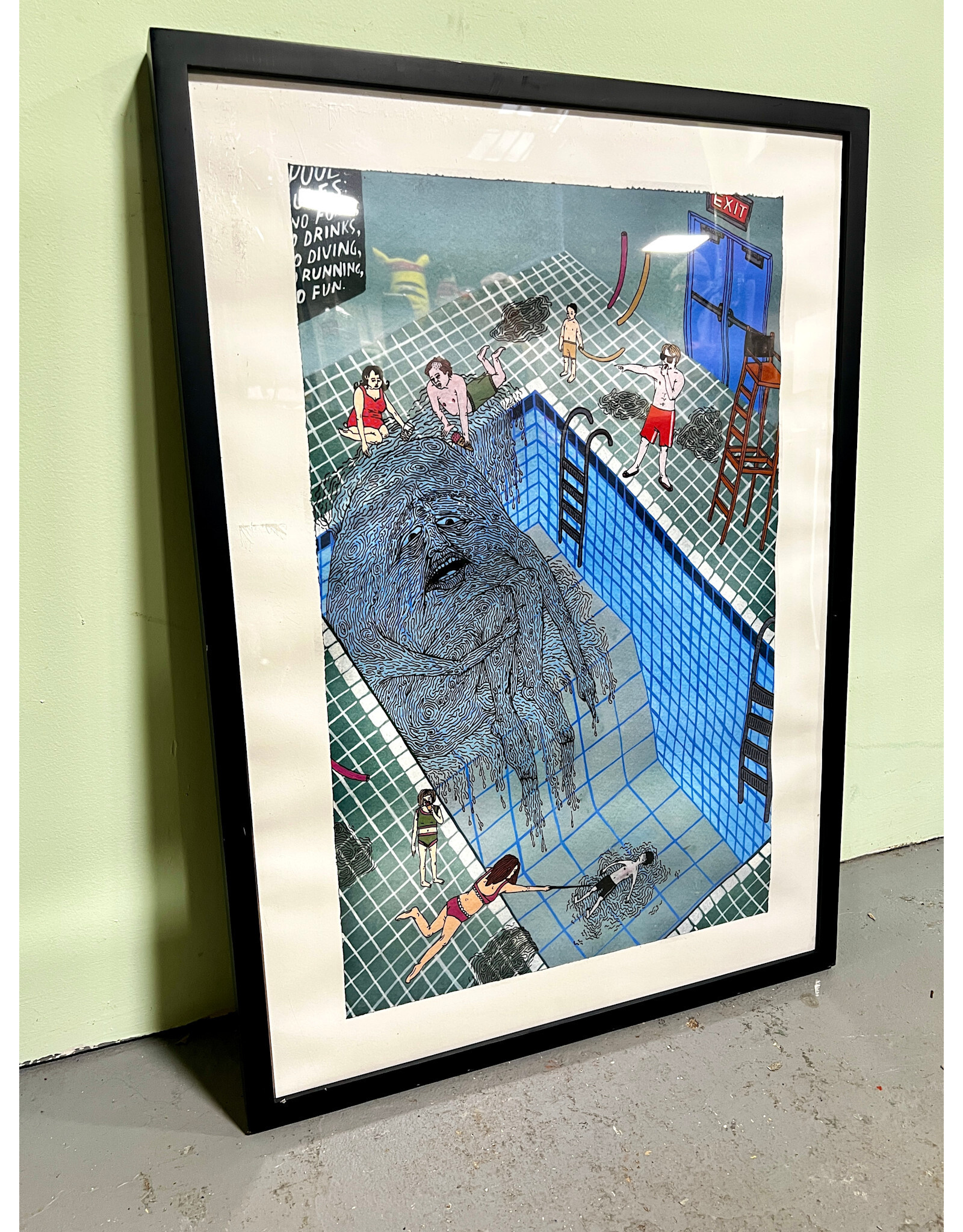 Pool, framed print by Valeriya Volkova