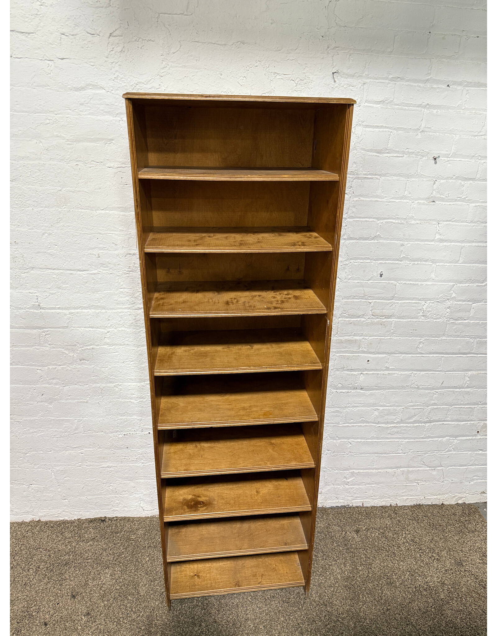 9-Shelf Wood Bookcase