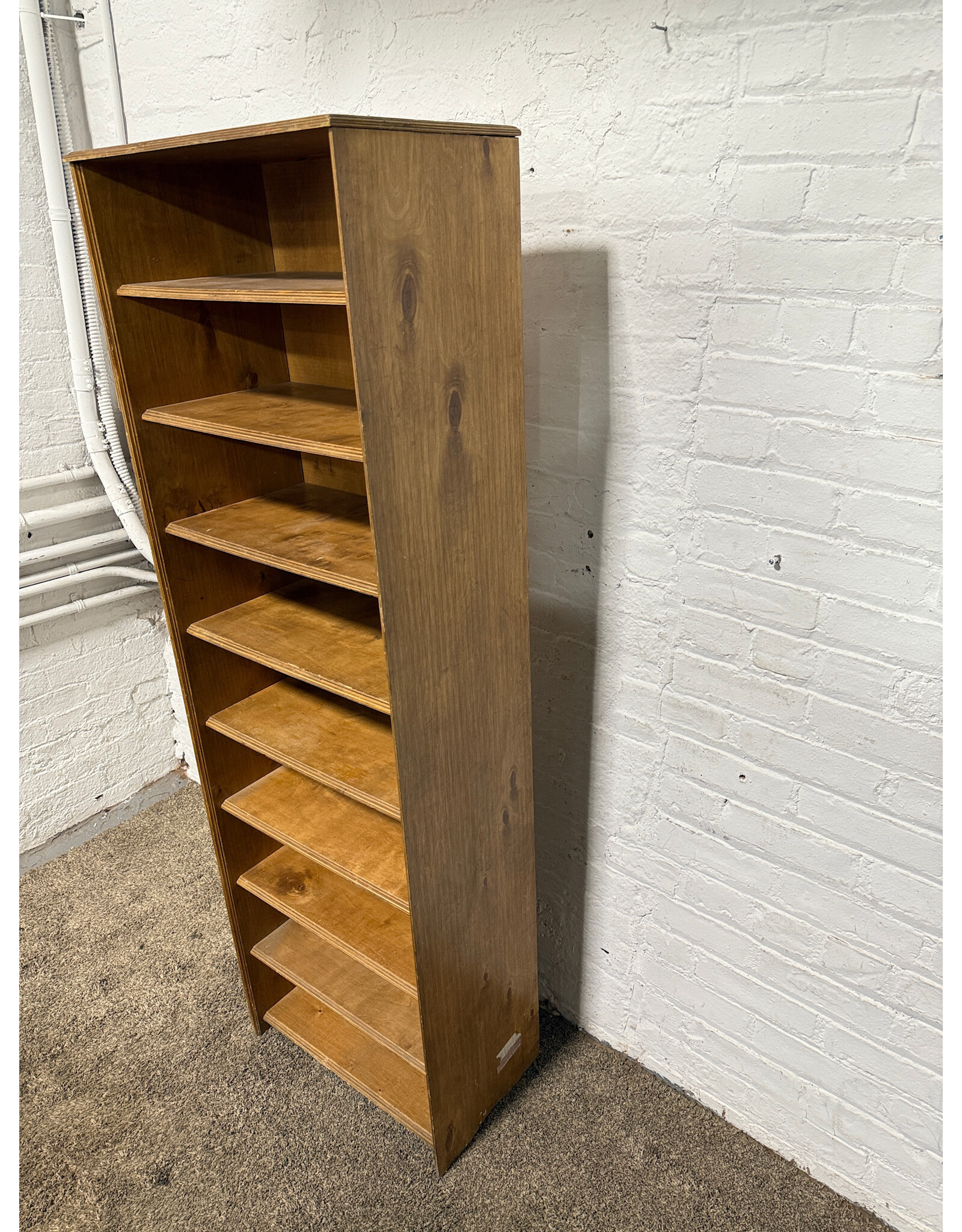 9-Shelf Wood Bookcase