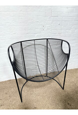 Oval Wire Basket Lounge Accent Chair