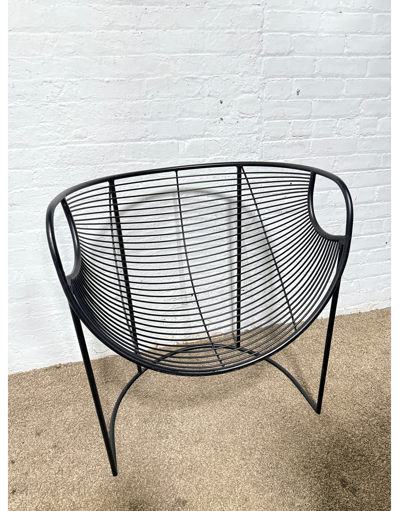 Oval Wire Basket Lounge Accent Chair