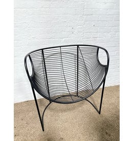 Oval Wire Basket Lounge Accent Chair