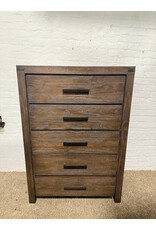 Rustic Brown 5-Drawer Dresser