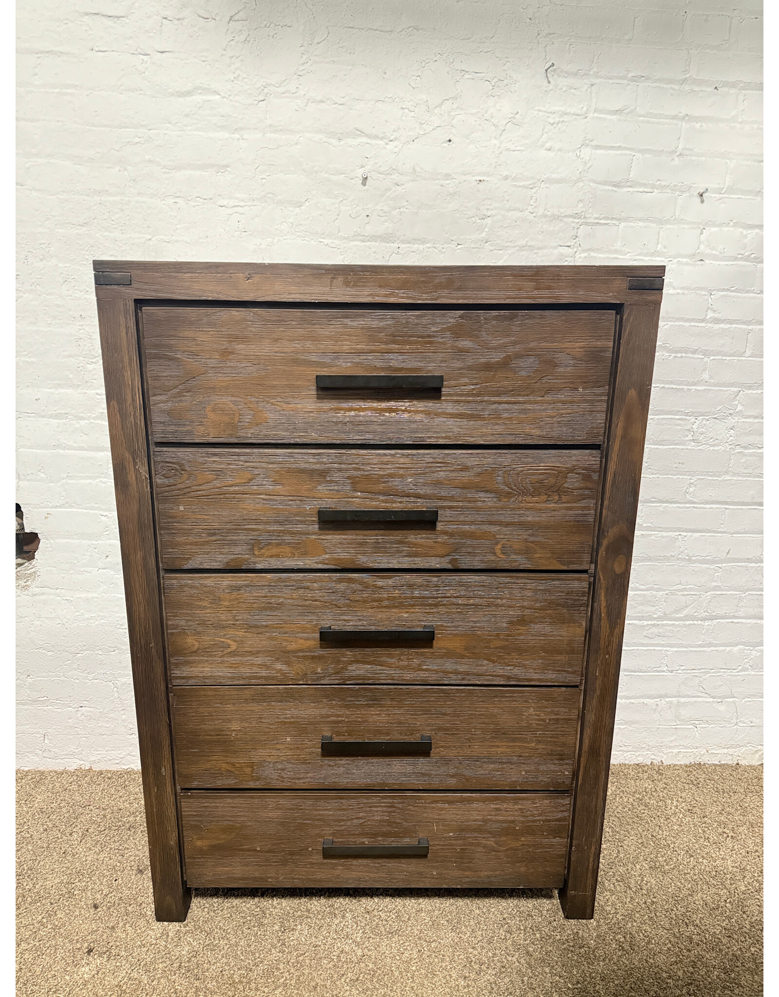 Rustic Brown 5-Drawer Dresser