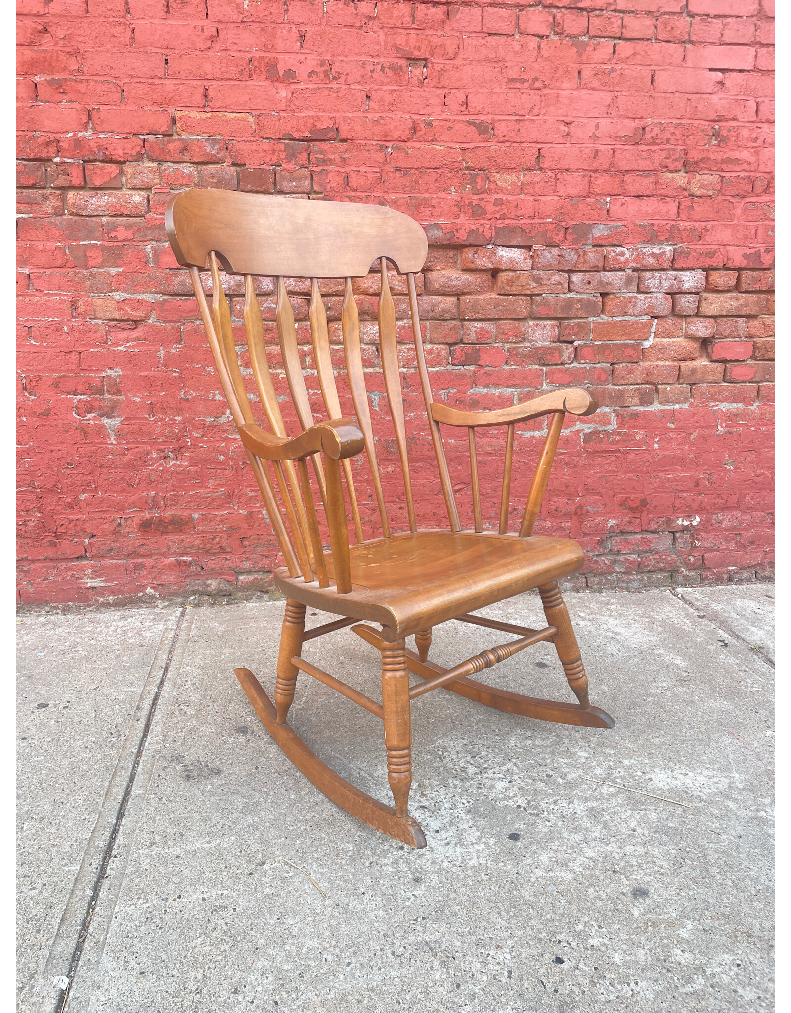 Wooden Spindle Back Rocking Chair