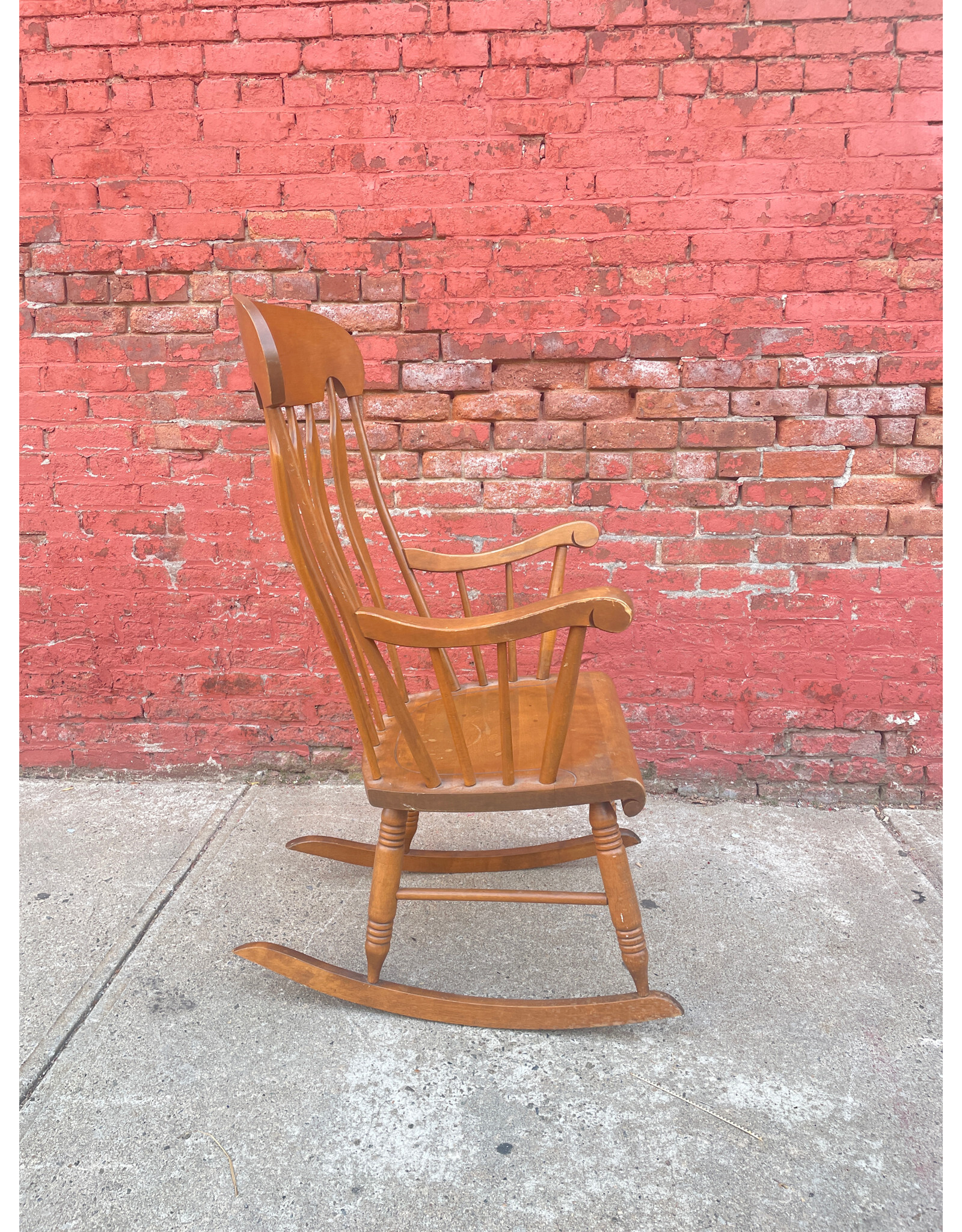 Wooden Spindle Back Rocking Chair