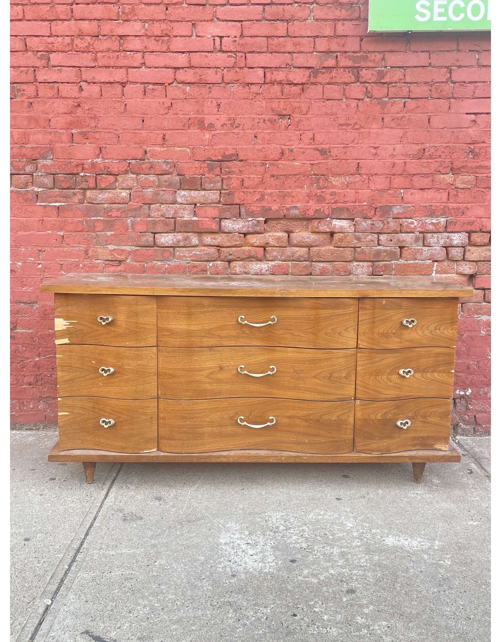 MCM Wavy 9 Drawer Dresser