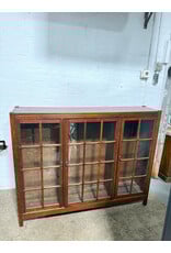 3-Door Mission Oak 9 Shelf Bookcase