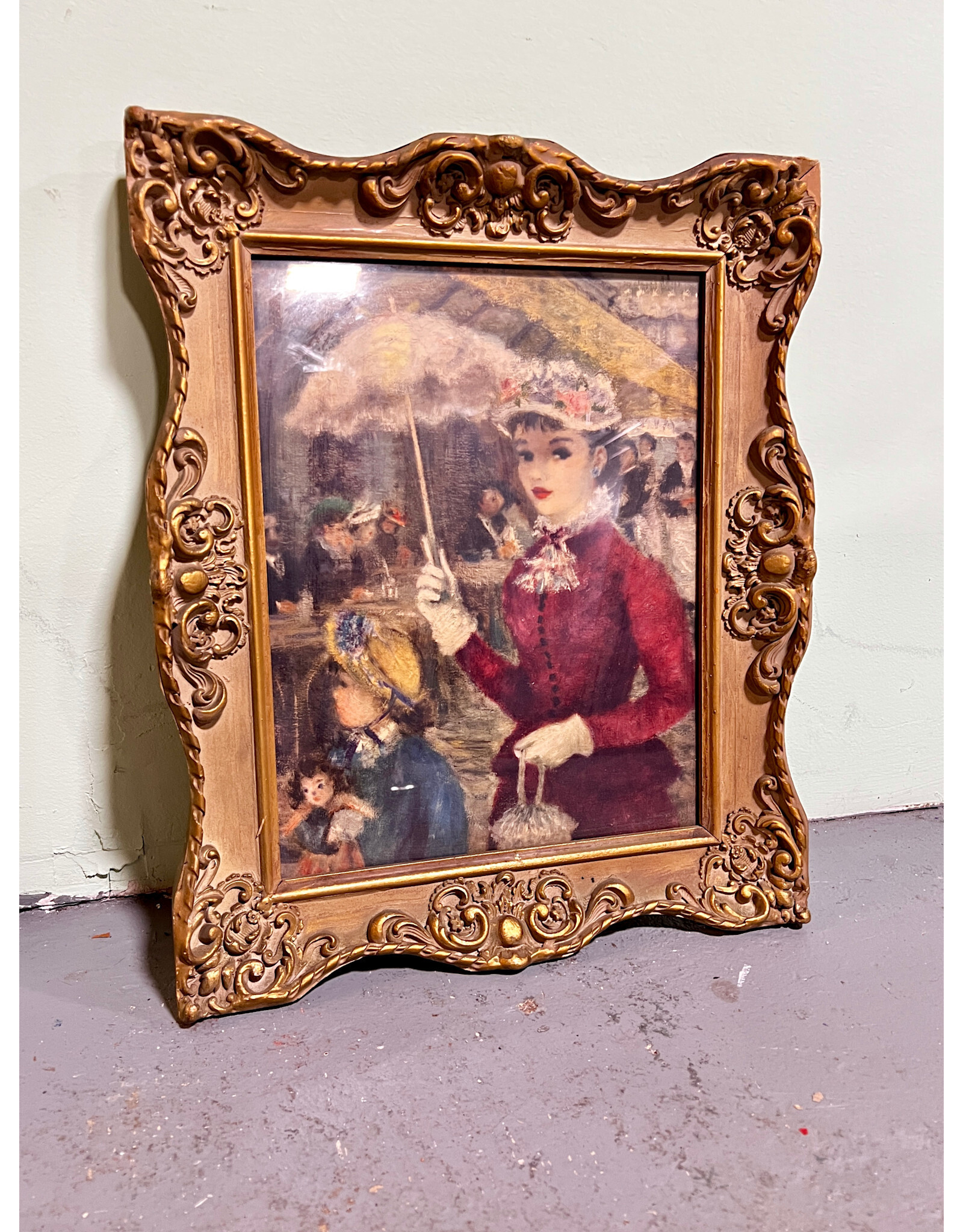 Cafe Promenade by Huldah Cherry Jeffe, framed print