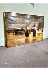 Fisher Girls on the Beach by Winslow Homer, framed poster