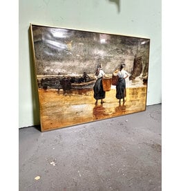 Fisher Girls on the Beach by Winslow Homer, framed poster